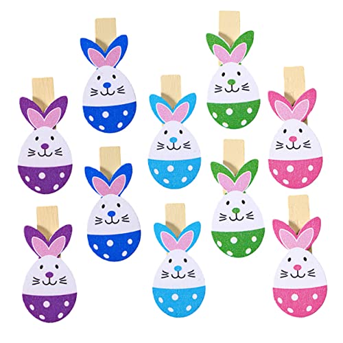 VINTORKY 30Pcs Easter Theme Photo Clips Cute Cartoon Rabbit Shaped Clips for DIY Decoration for Photo Display and Festive Celebrations