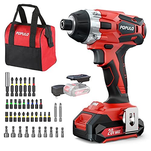Impact Driver Kit, 1770 in-lbs 20V Max Lithium Ion Cordless 1/4