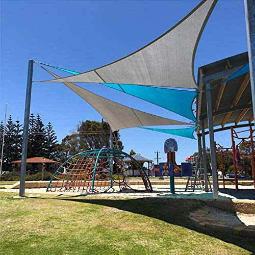 ZHANGJUN Velas De Sombra, Velas De Sombra Triangulares, Toldos De Toldos Impermeables para Terrazas, Céspedes, Jardines, Patios,Grey-6X6X6m