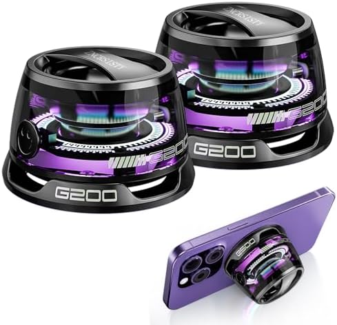 G200 Magnetic Bluetooth Speaker - Portable Mini Bluetooth Speaker with Phone Stand, Game Mode, 7H Playtime, RGB Light, Perfect Teen Gift for Camping & Home Decor