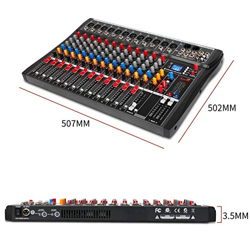 Depensheng Dx12 Dj Sound Controller Interface W/Usb Drive For Computer Recording 12-Channel Studio Audio Mixer - Xlr Microphone Jack, 48V Power, Rca Input/Output For Professional And Beginners #TOP5