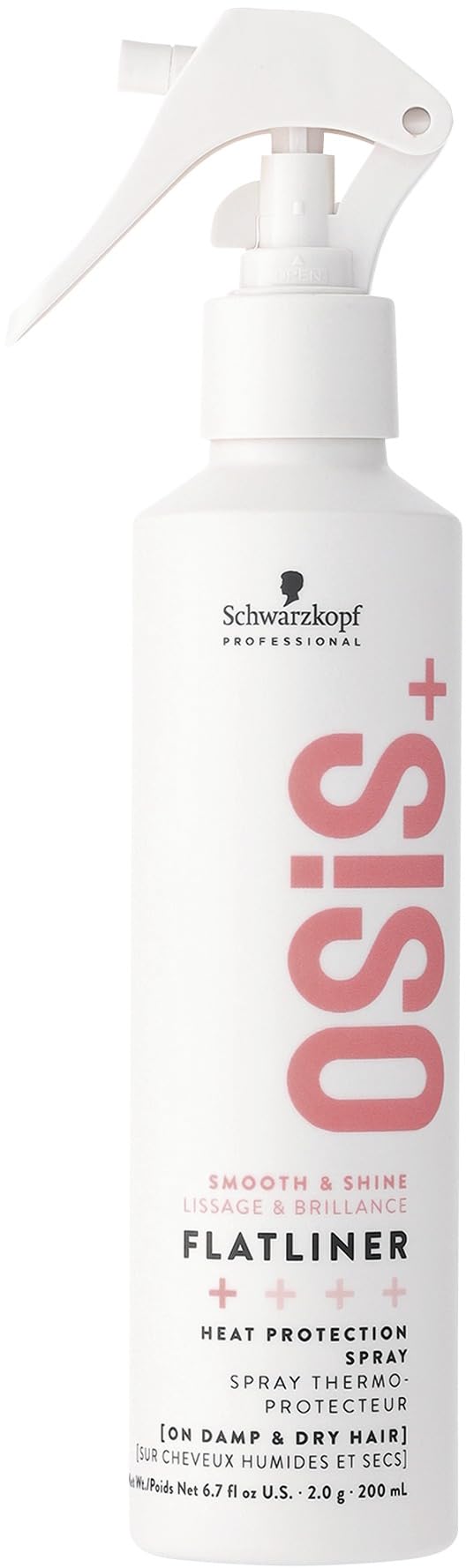 Schwarzkopf OSiS Flatliner Spray 200 ml Set with STAPIZ Hair Shampoo 15 ml or Mask 10 ml