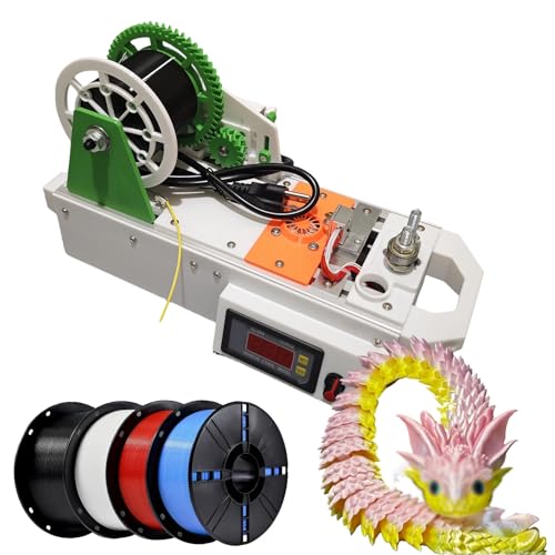RUODATONLY 3D-Drucker-Extruder-Filament-Herstellungsmaschine, reduziert Druckkosten, 3D-Drucker-Filament-Herstellungsmaschine mit digitaler Temperaturregelung, für Familien,DIY-Macher OptionB