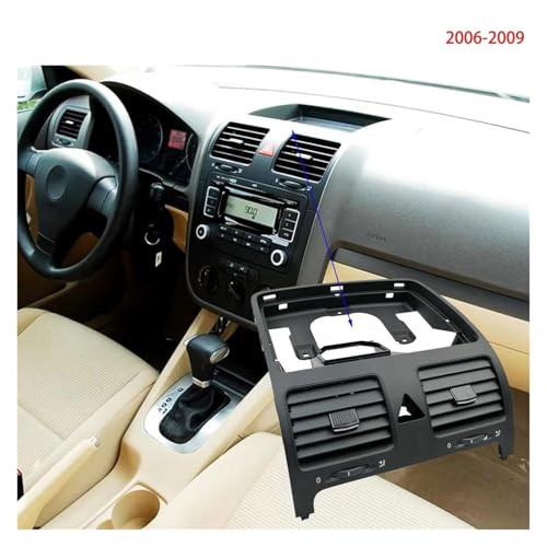 Aérateur de climatisation VW Jetta 5 et Golf 5 buse de ventilation centrale noire - 2