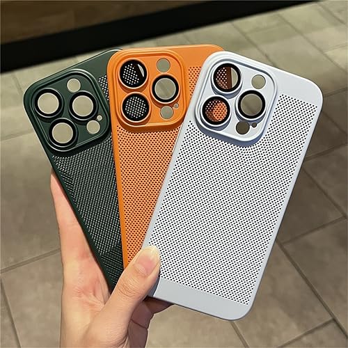 Coque iPhone 13 mini fine polycarbonate orange rigide antichoc ventilée 5.4 pouces