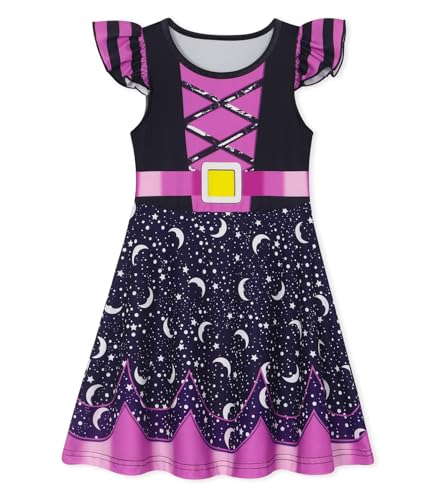AmzBarley Girls Nightgowns Princess Nightgown Pajamas for Toddler Kids Sleepwear Flutter Sleeve Nightie Sleep Dress3