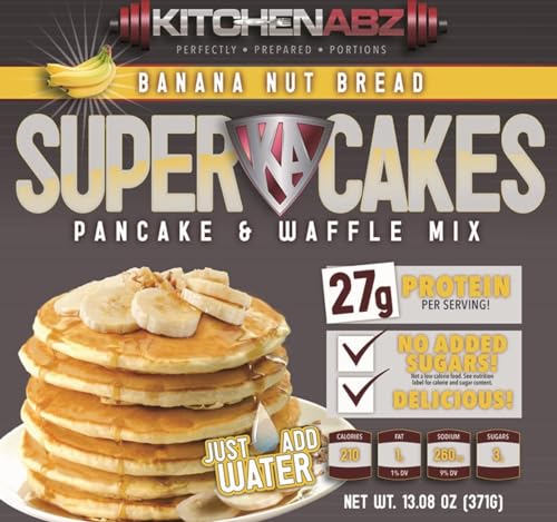 Banana Nut Bread Super Cakes, High Protein Pancake Mix, Healthy