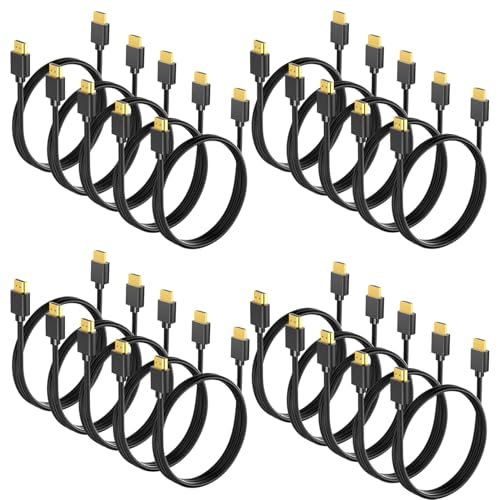 Câble HDMI 4K lot de 20 de 1,8m cordon blindé 60Hz pour écran