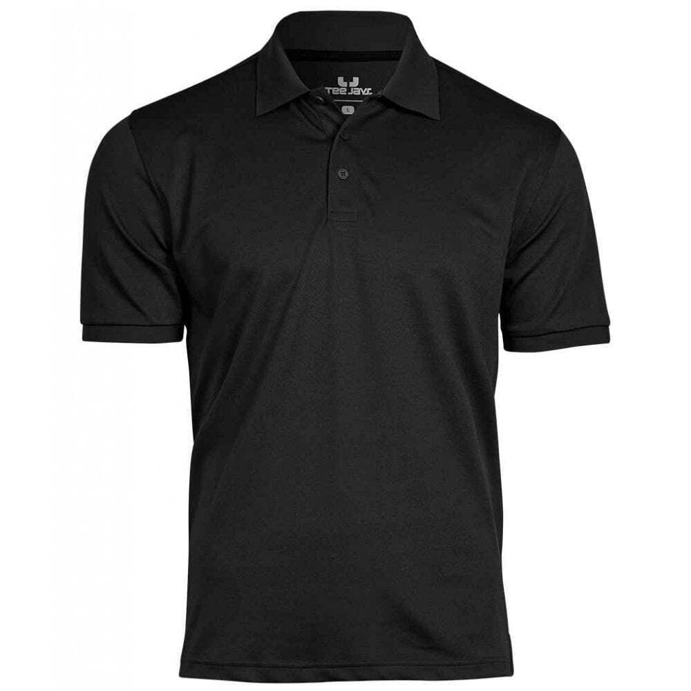 Tee Jays Men's Black Club Polo Shirt (Xl) (Black)