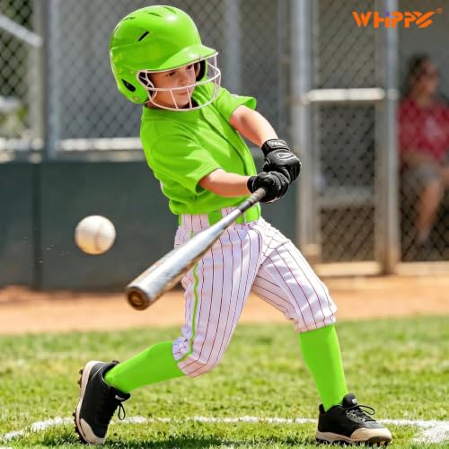 Image of WHIPPY Baseball Socks and Belt Combo Set Knee-High Softball Socks & Adjustable Elastic Belt for Kids Youth Adult