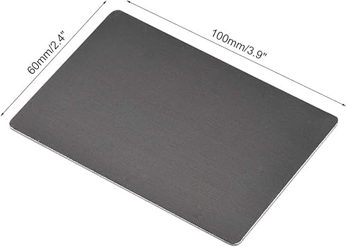 Miniatura 2 de uxcell Tarjeta de metal en blanco de 3.937 x 2.362 x 0.039in, placa de aluminio anodizado para impresión láser, grabado negro, 5 piezas