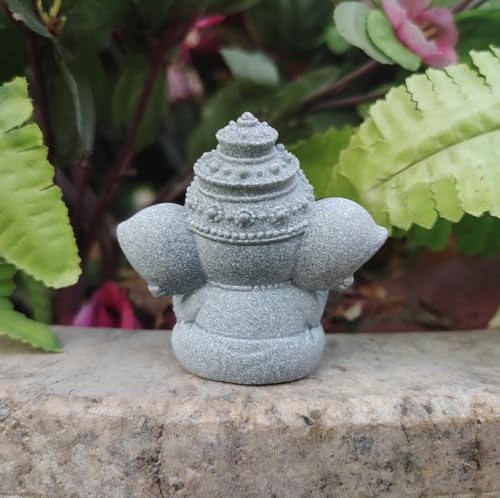 Estatua pequeña de elefante de arenisca para decoración miniatura 5