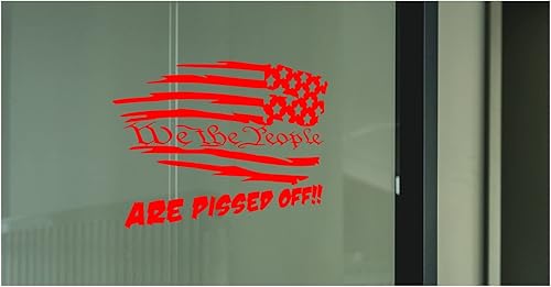 Miniatura 4 de Red Stars Rt. - Calcomanía de vinilo con la bandera estadounidense "We The People are Pissed Off" (We The People are Pissed Off)  UR Impressionspara