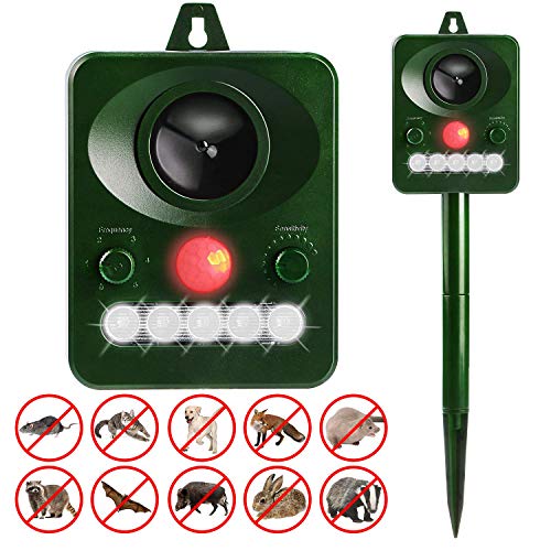 Solar Ultrasonic Bird Drive Dog Infrared Light Flashing Animal Drive Sound And Light Bird Repellent