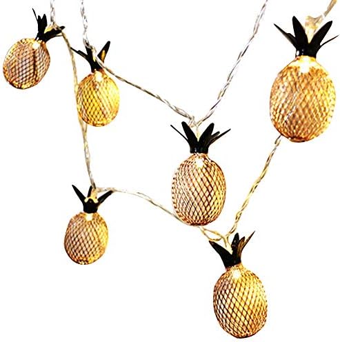 Fellibay Pineapple String Lights 6.6ft 20 LED Indoor Fairy String Lights for Bedroom Christmas Home Wedding Party Birthday Decoration (Batteries Needed)