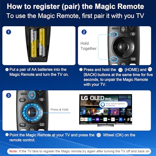 Image of Replacement for LG TV Remote Magic Remote Control AKB75855501 Compatible with Many LG OLED QNED NanoCell Webos Smart TV Models AN-MR20GA MR19BA MR18BA, with Voice and Pointer Function,Google /Alexa