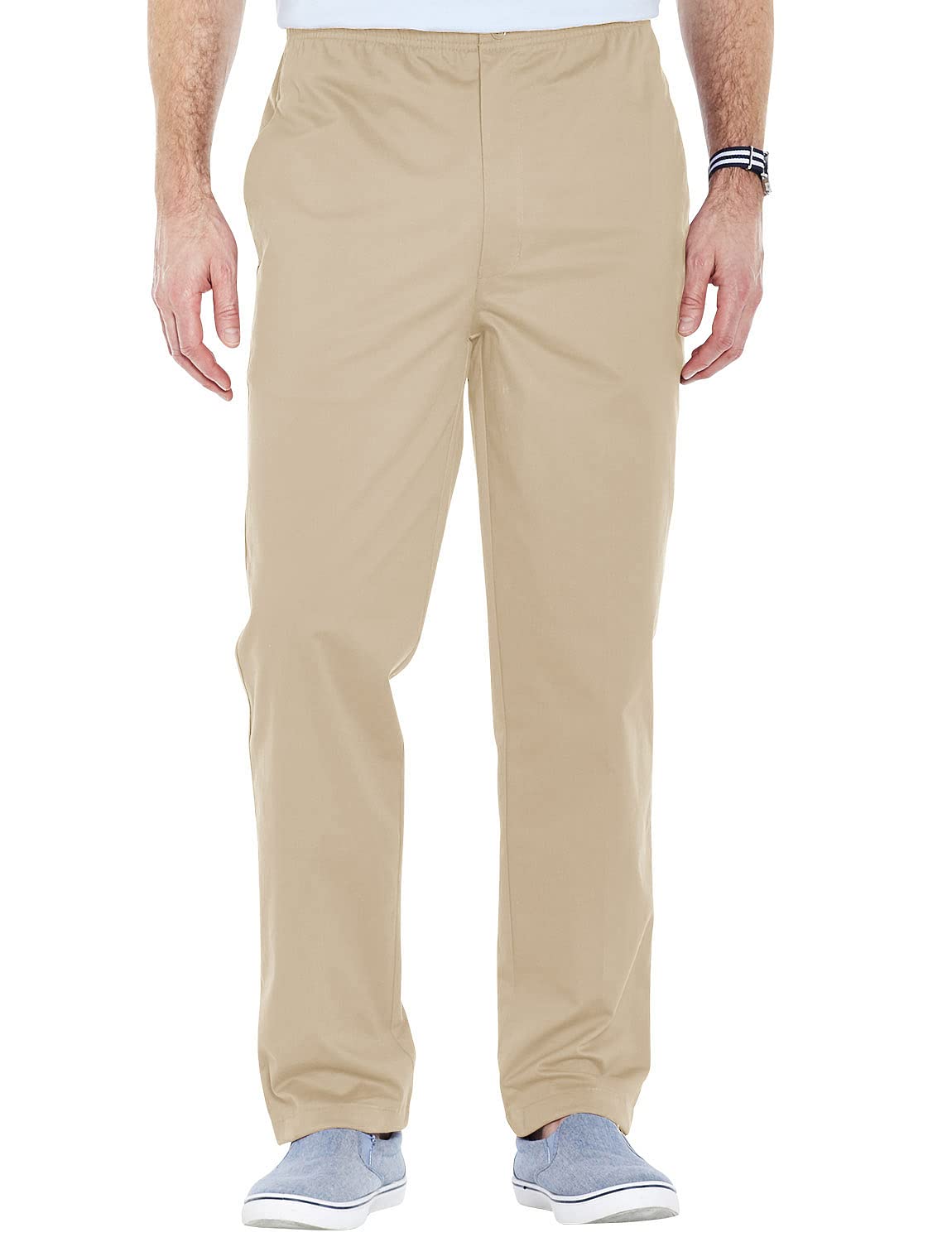 Chums Men's Sand High-Rise Rugby Cotton Trouser Pants 44W / 31L
