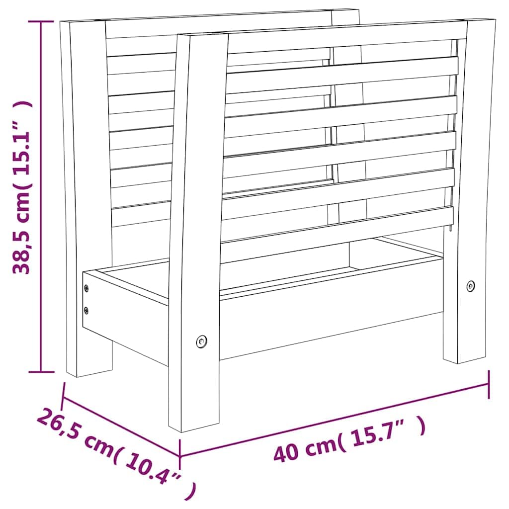 Muebles, revistero, 40 x 26,5 x 38,5 cm, madera maciza de nogal