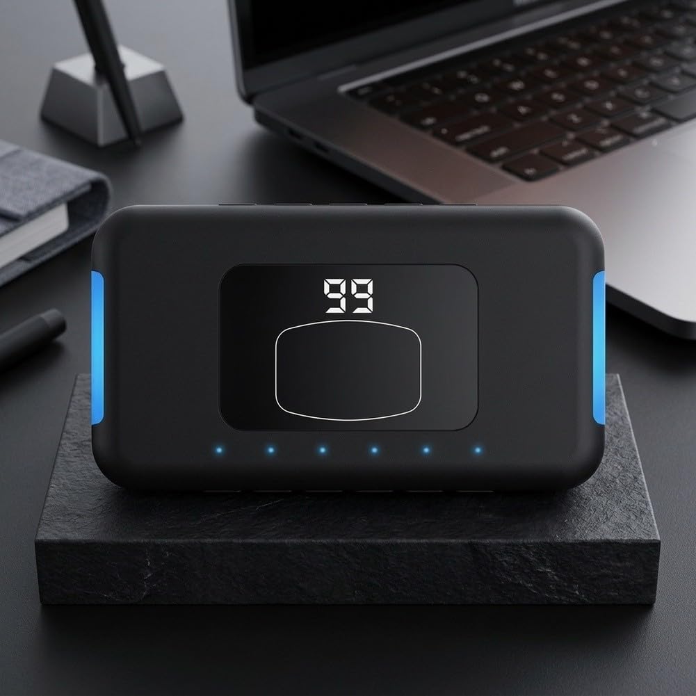 Tragbarer Bildschirm für Clicker 10x5.7cm ABS Schwarz(6-Clicker Controller)
