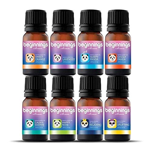 artnaturals Baby & Mama Pure Kids Essential Oils Set (.33 Oz / 10ml) 8 Natural Therapeutic Grade Baby Safe Oil Blends Kit - Gentle for Boys, Girls of All Age, Calming, for Aromatherapy Diffuser