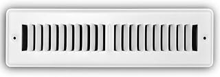 Everbilt 2 in. x 12 in. 2-Way Steel Toe-Kick Floor Grille in White E150TSW02X12
