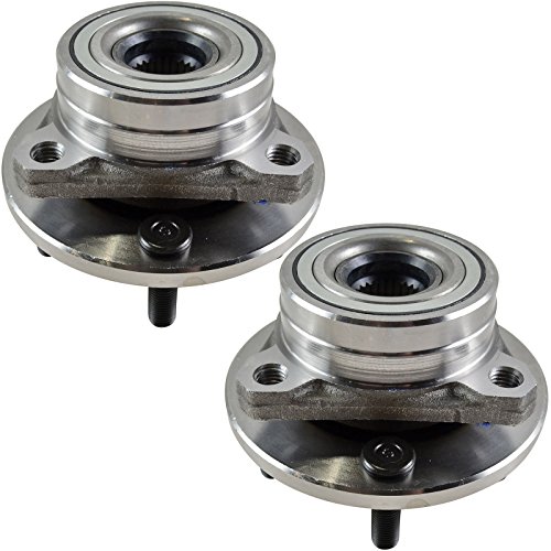 Image of TRQ 2 Piece Front Wheel Bearing & Hub Assembly Set Compatible with 1996-2007 Ford Taurus 1995-2002 Lincoln Continental 1996-2005 Mercury Sable