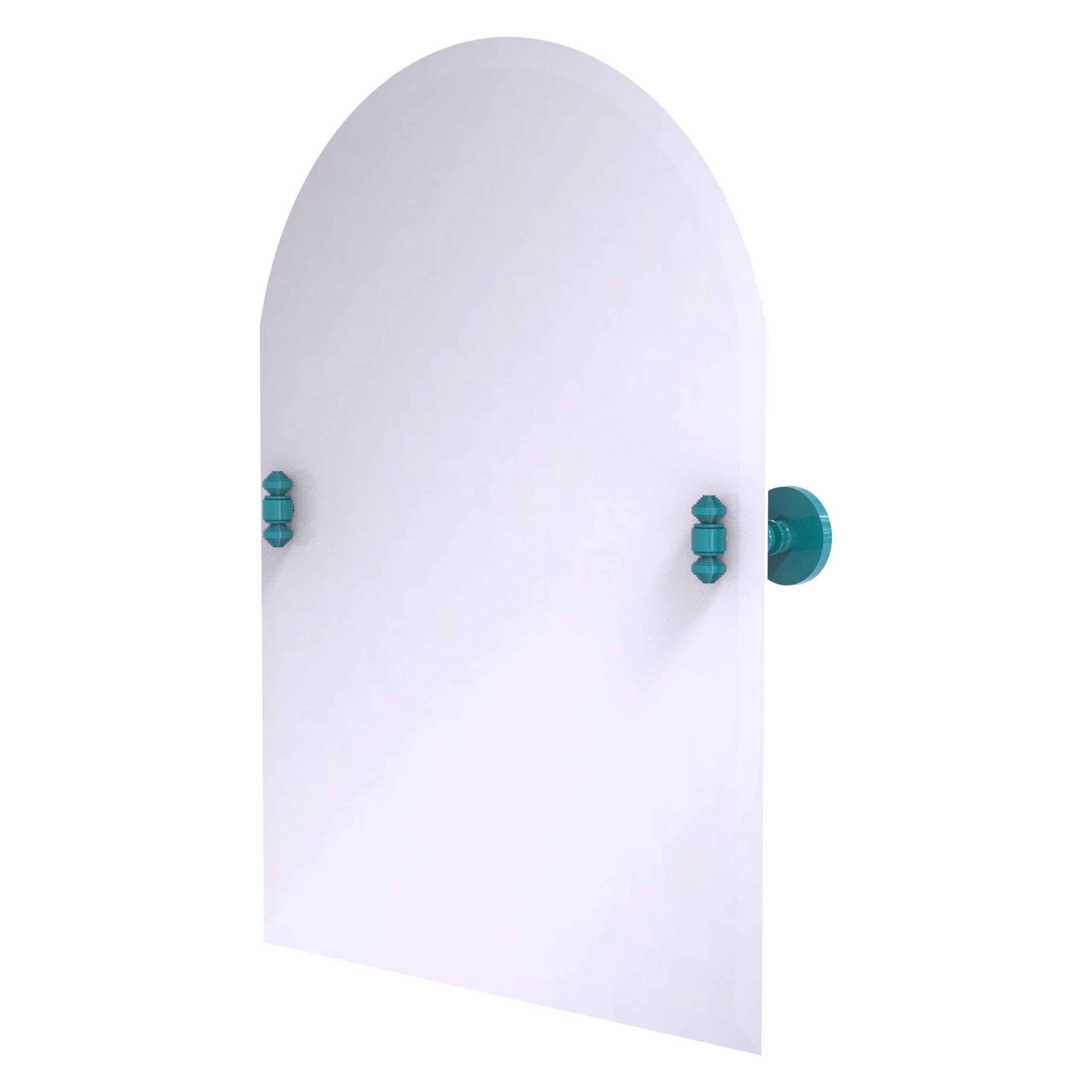 Allied Brass SB-94-GLT Frameless Arched Top Tilt Mirror with Beveled Edge, Glokzin Teal