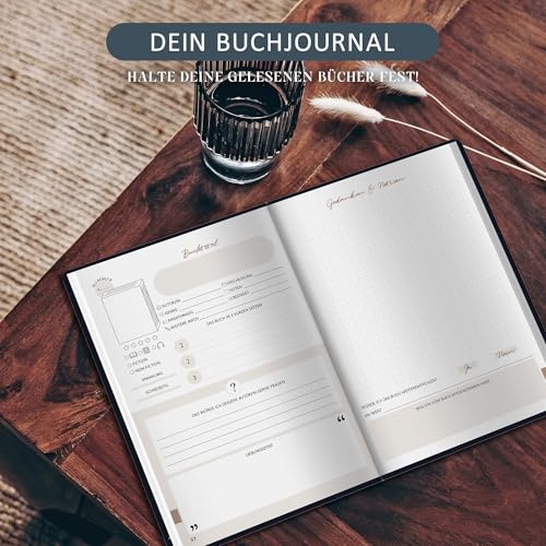 BIROYAL Buchclub, Das Lesetagebuch & Book Journal SAPHIR, Hardcover DIN A5 Tagebuch für Erwachsene - Image 2