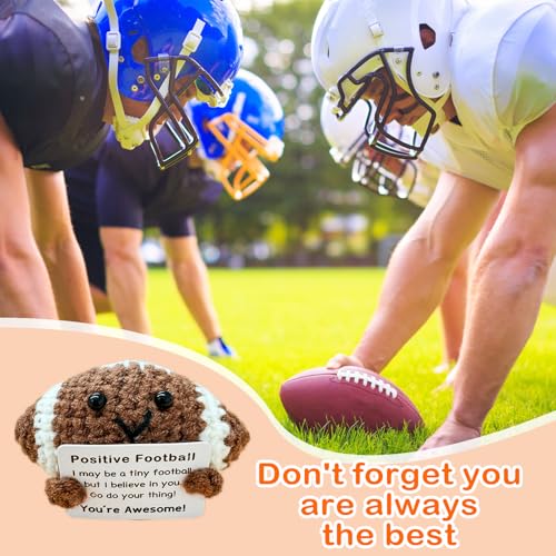 Funny Crochet Mini Football Gift for Football Lovers,Birthday Gifts for Men Women Footballs Players Emotional Support Crochet - Image 4
