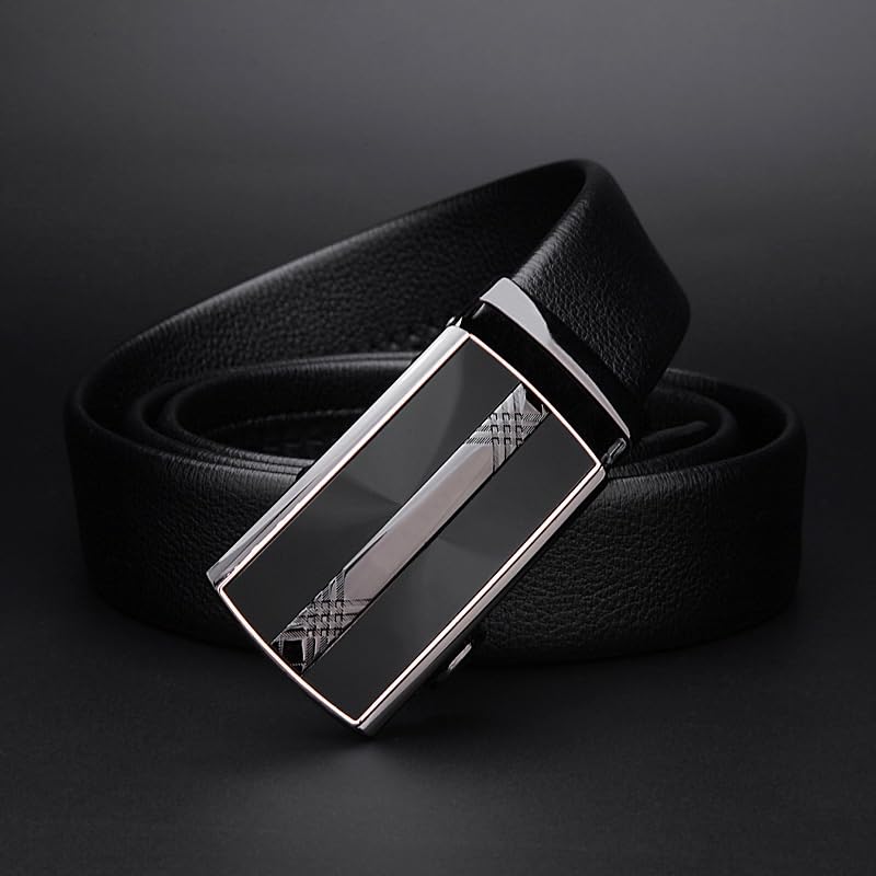 Cowhide Automatic Buckle Belt Genuine Leather Business Youth Men's Belt3