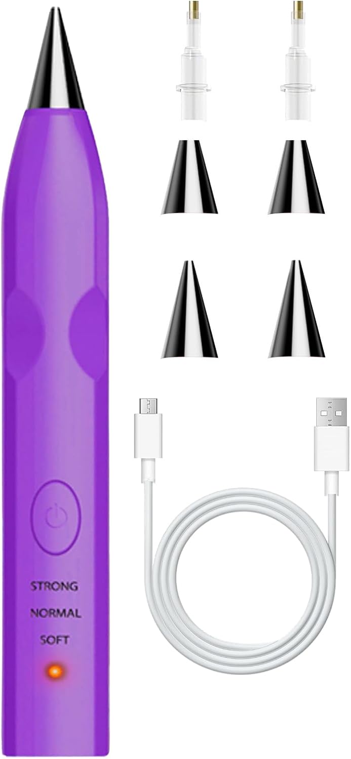 ジェムペインティングペン、先端付き3段宝石ピッカーペイントペン、コードレス充電式アートクラフト用品、コースタージュエリー刺繍キーホル