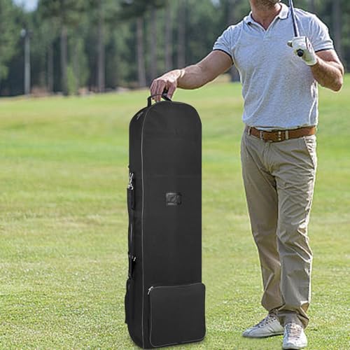 Menolana Golf Travel Bag Golf Travel Case Heavy Duty Wear Resistant Aviation Bag Folding Lightweight Portable Easy Storage with Wheels