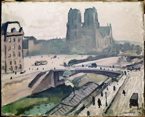 Toile Notre-Dame d'Albert Marquet 60x90cm pour une décoration murale abstraite salon
