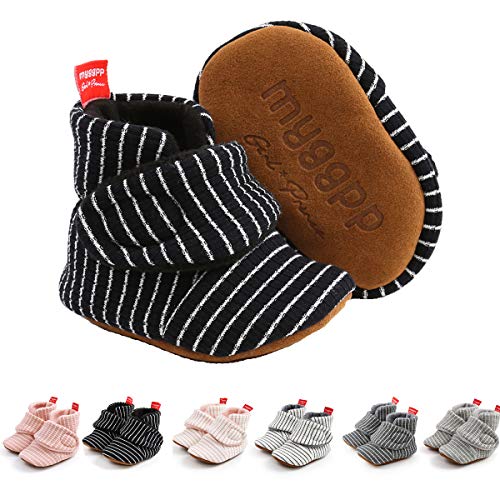 Image of Ohwawadi Infant Baby Slippers Girls Boys Booties Warm Baby Socks Shoes Newborn Crib Footwear Prewalkers