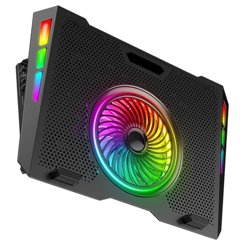 Base ergonómica para laptop con ventilación y luces miniatura 1
