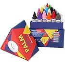 Lebze Crayons for Toddlers, Pack of 16 Non Toxic Crayons Easy to Hold for Kids and Children Flower Monaco