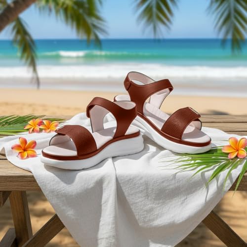 Image of DOCTOR EXTRA SOFT Women's Ultra Lightweight Sandals with Memory Foam Cushion|Stylish & Comfortable|Casual & Non-Slip|Diabetic & Orthopedic Flip Flops with Adjustable Strap Ladies & Girls New-D-610