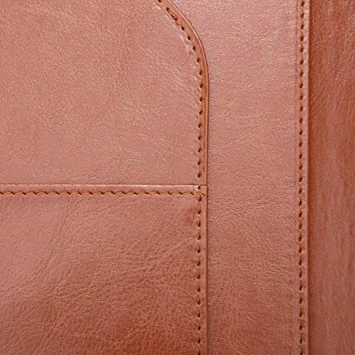 Image of Clipboard Folder Padfolio, Mymazn Writing Portfolio Faux Leather Clipboards with Cover for Legal Pad Holder Letter Size A4 8.5 x 11 for Business Conference Notepad Clip Boards Brown