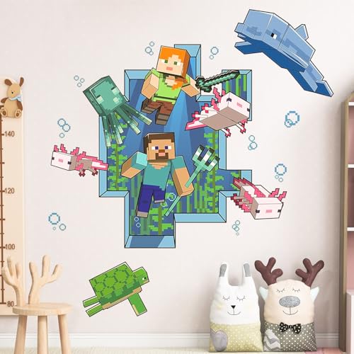 Unvtap Wall Stickers 30 x 79 cm Wallpaper Posters Wall Stickers for Bedrooms Vinyl Wall Sticker Cartoon Game Wall Art for Boys Room Decor for Bedroom Living Room Birthday Gifts (30x79 cm)