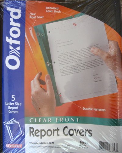 Oxford Clear Front Report Covers