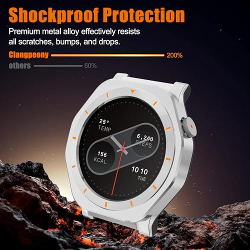 Image of 2 in 1 Metal Case for CMF Watch Pro 2 SmartWatch, Metal Case & TPU Back Cover Replacement Protector Cover Accessories with Cleaning Cloth Rugged for Nothing CMF Watch Pro 2 for Men Women (Silver)