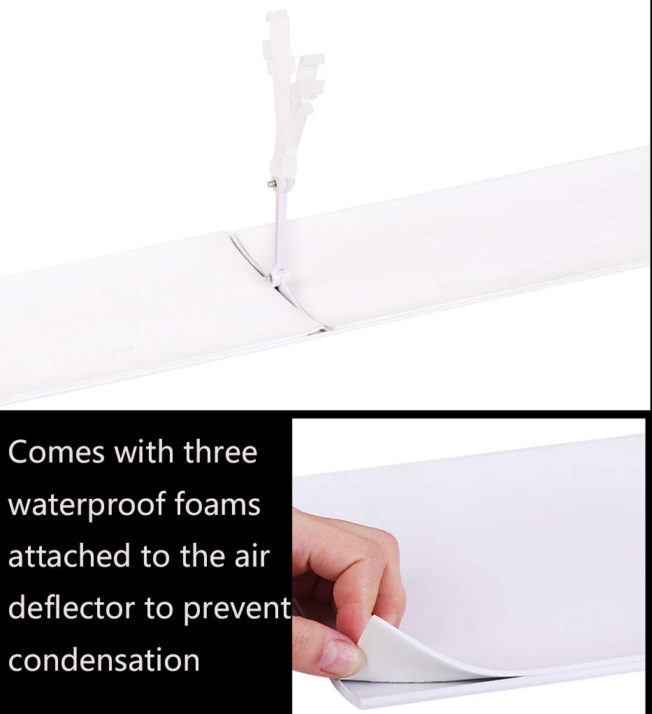 Deflettore per condizionatore d'aria, deflettore d'aria regolabile per tapparelle a soffitto, in plastica leggera, facile da installare