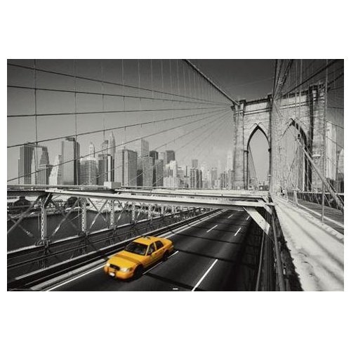 Affiche New York avec mini taxi jaune pour salon moderne
