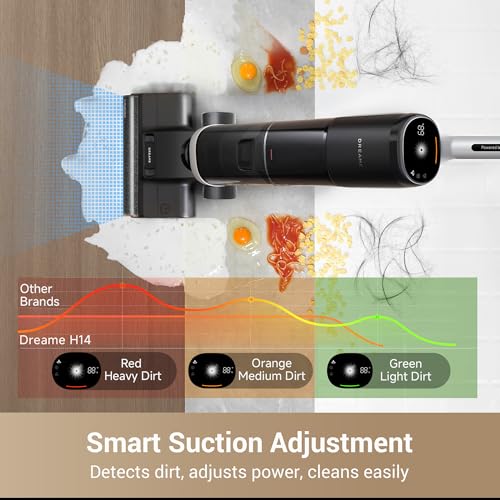 dreame H14 Cordless Vacuum Mop, 180° Lie-Flat Wet Dry Vacuum cleaner, 140°F Brush Washing, Fast Hot Air Drying in 5Mins, Smart Hard Floor Cleaner Machine with Powerful Suction, Great for Sticky Messes by DREAME - Image 3