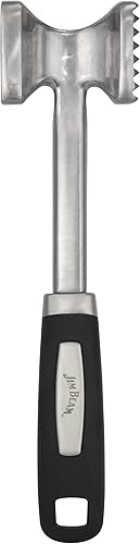 Jim Beam Ablandador de carne de construcción resistente con mango de agarre suave, medio.