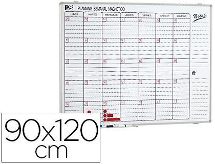 1000/60 - Planificador magnético mensual día a día, 90 x 120 cm