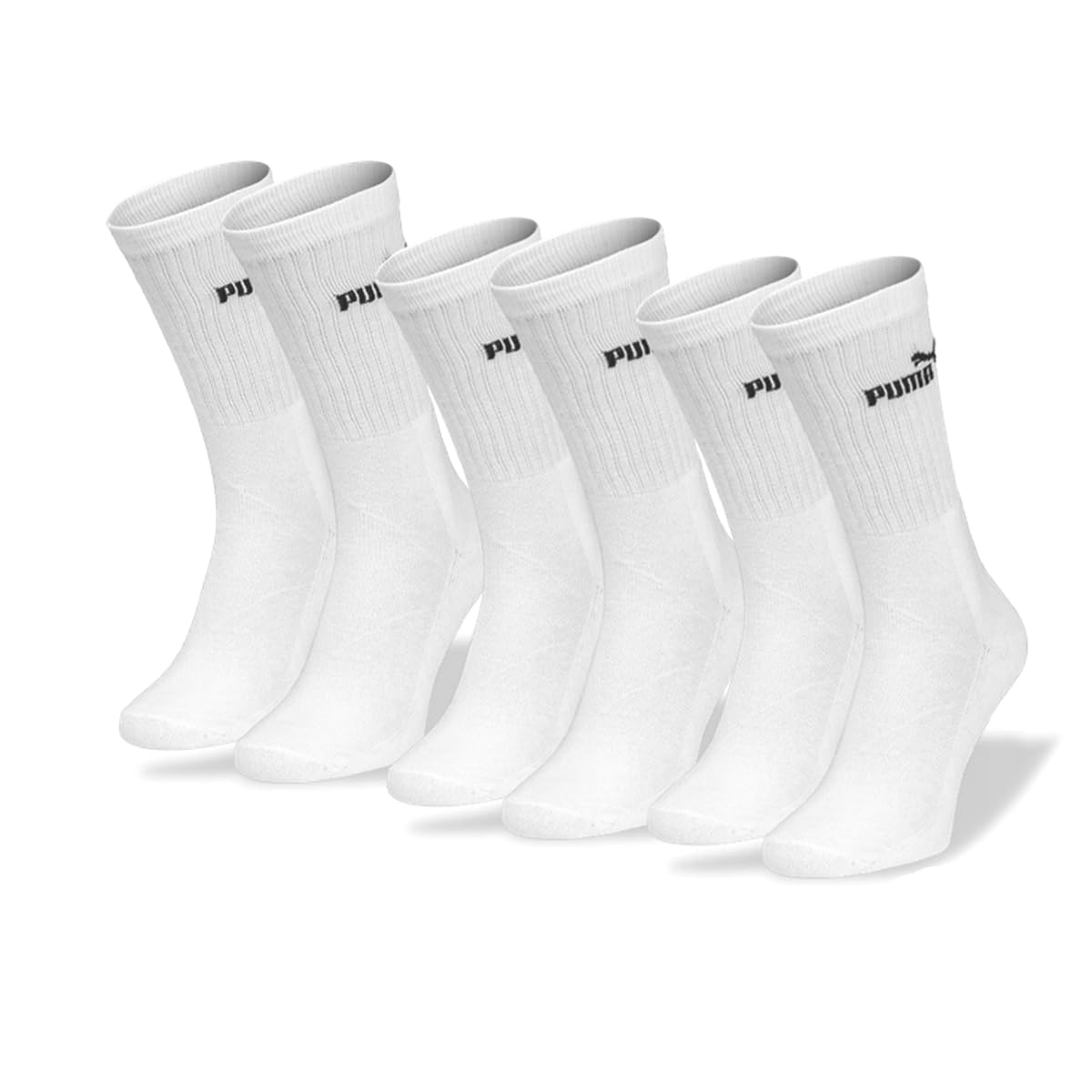 Puma Crew 3 Pair Pack Socks White - 43-46 (9-11) - White