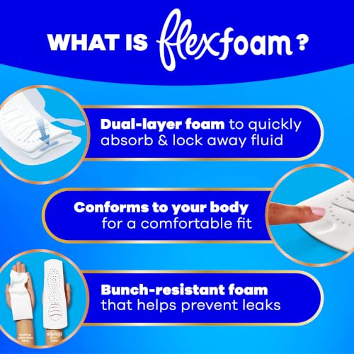 Always Infinity Feminine Pads for Women, Flexfoam Pads with Wings, Size 5, Extra Heavy Overnight Absorbency, Unscented, 30 Count - image 4