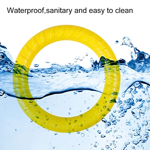 QEEROYO Hunde Fitness Ring, Hundebiss- und Trainingsring für Kleine, Mittel- und Große Hunde, Spielzeug wie Beissring und Flugscheibe, Gelb