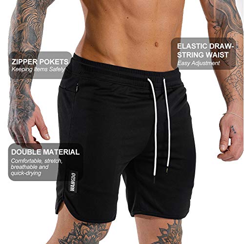 Wangdo Men's 7" Running Shorts with Zipper Pocket for Gym & Athletics3